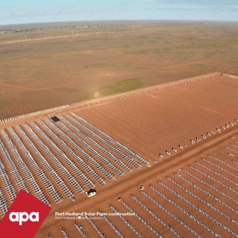 Carbon steel piles completed in quick time protect new solar farm from cyclones