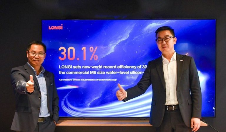 Longi sets new record for silicon-perovskite tandem solar cell efficiency